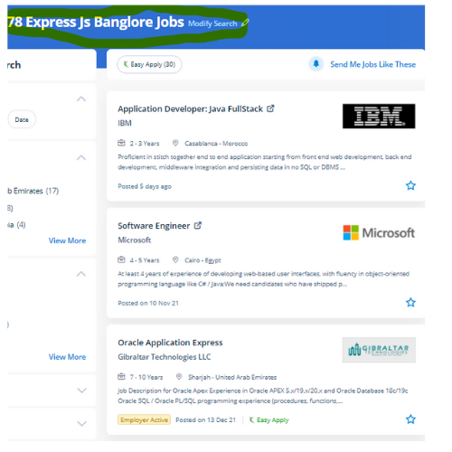 Express JS internship jobs in Brisbane